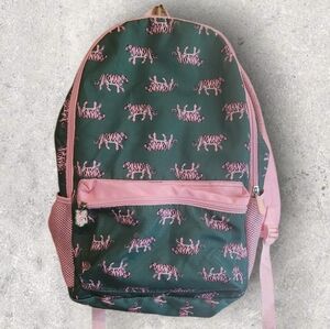 Pep Rally 18" Charming Pink and Green Backpack Featuring Tigers